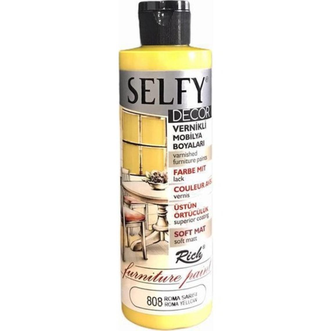 Rich Selfy Decor Vernikli Boya 240 cc - Roma Sarısı 808