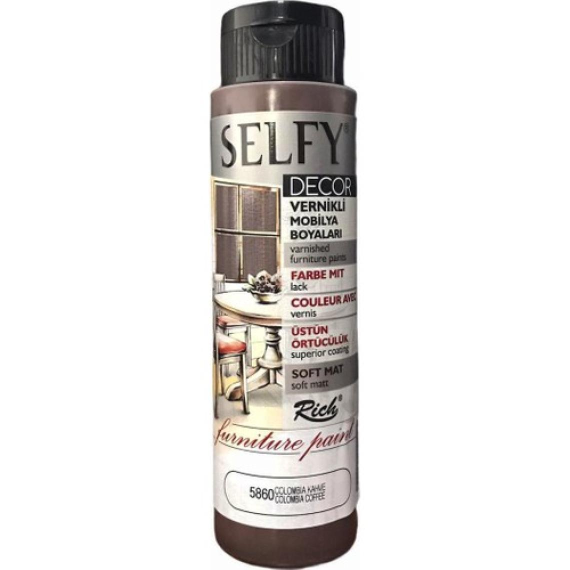 Rich Selfy Decor Vernikli Boya 500 cc - Colombia Kahve 5860