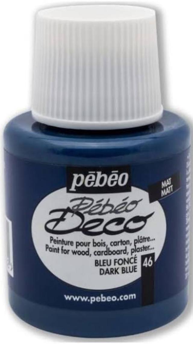 Pebeo Deco Mat Ahşap Boyası Şişe 110 ml Koyu Mavi