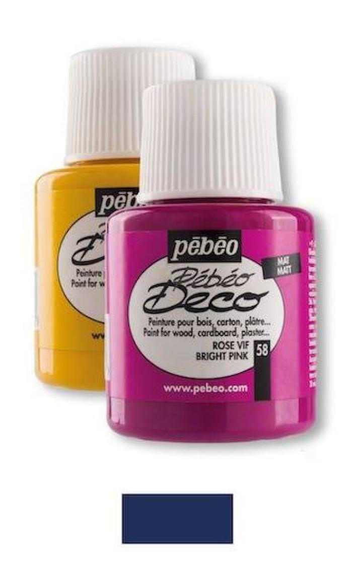 Pebeo Deco Mat Ahşap Boyası Şişe 110 ml Koyu Mavi