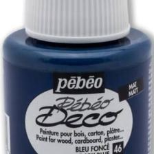 Pebeo Deco Mat Ahşap Boyası Şişe 110 ml Koyu Mavi