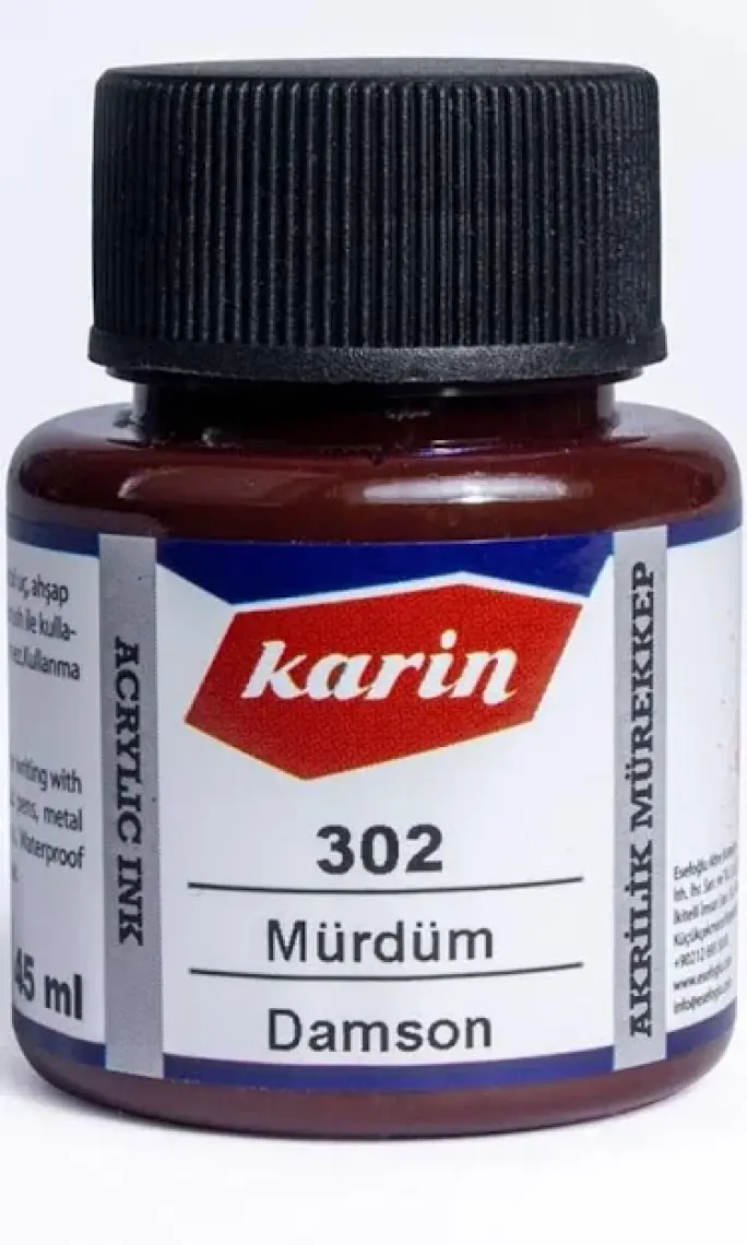 Karin Akrilik Mürekkep 45 ml Mürdüm