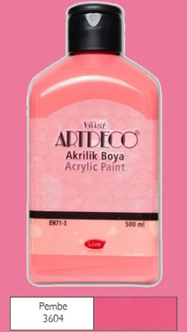 Artdeco Akrilik Ahşap Boyası 500 ml 3604 Pembe
