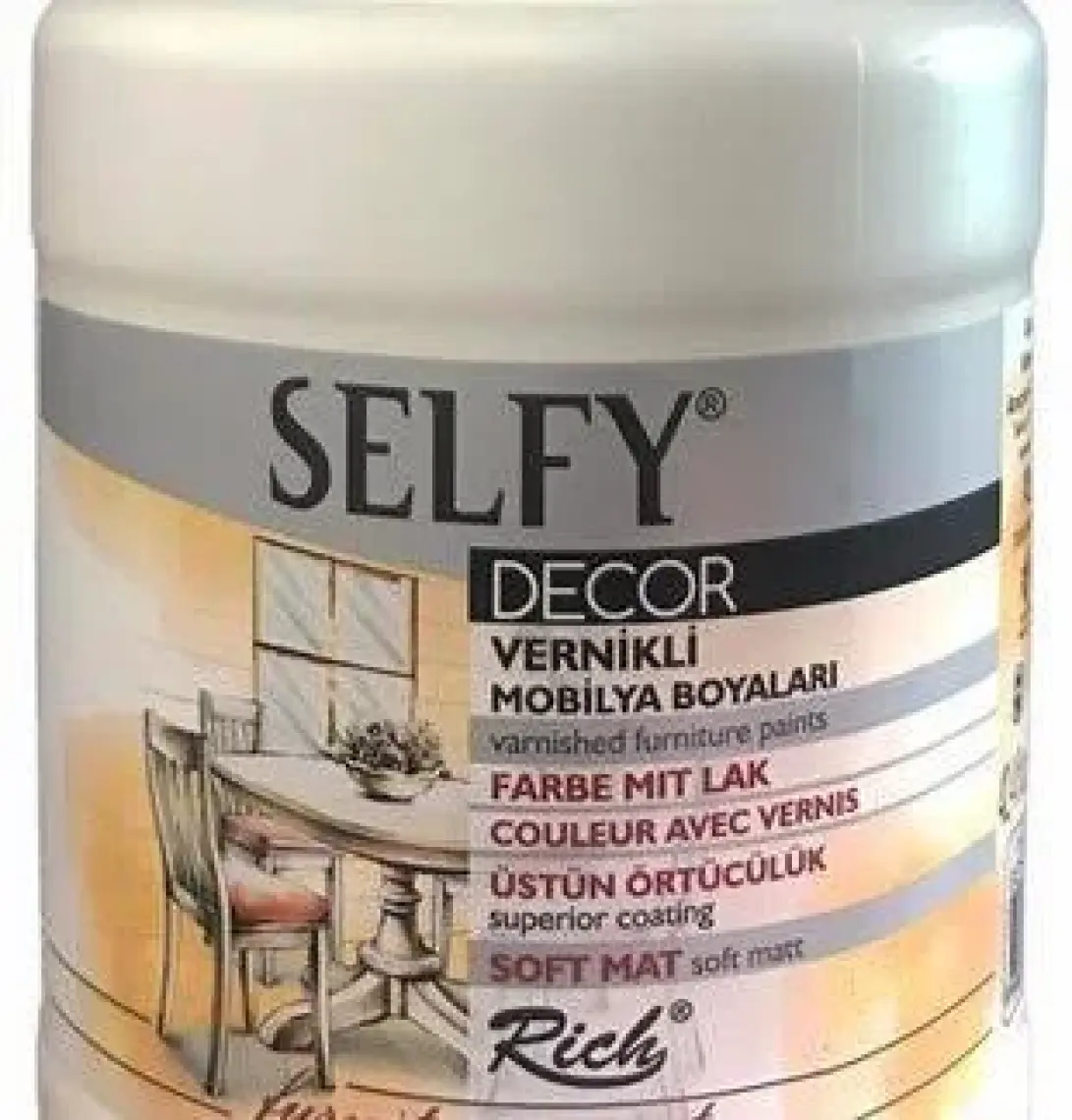 Rich Selfy Decor Vernikli Boya 500 cc - Royal Gri 5870