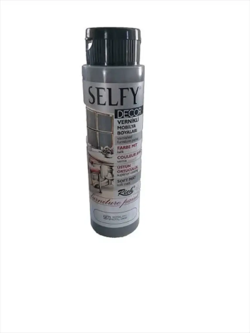 Rich Selfy Decor Vernikli Boya 500 cc - Royal Gri 5870