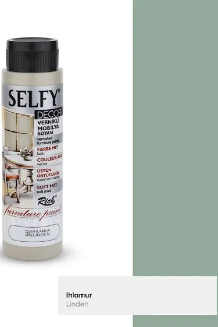 Rich Selfy Decor Vernikli Boya 500 cc - Ihlamur 5842