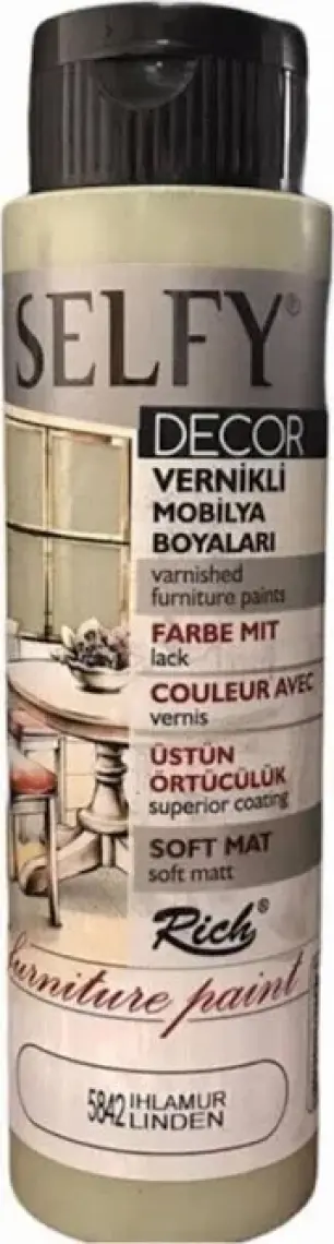 Rich Selfy Decor Vernikli Boya 500 cc - Ihlamur 5842