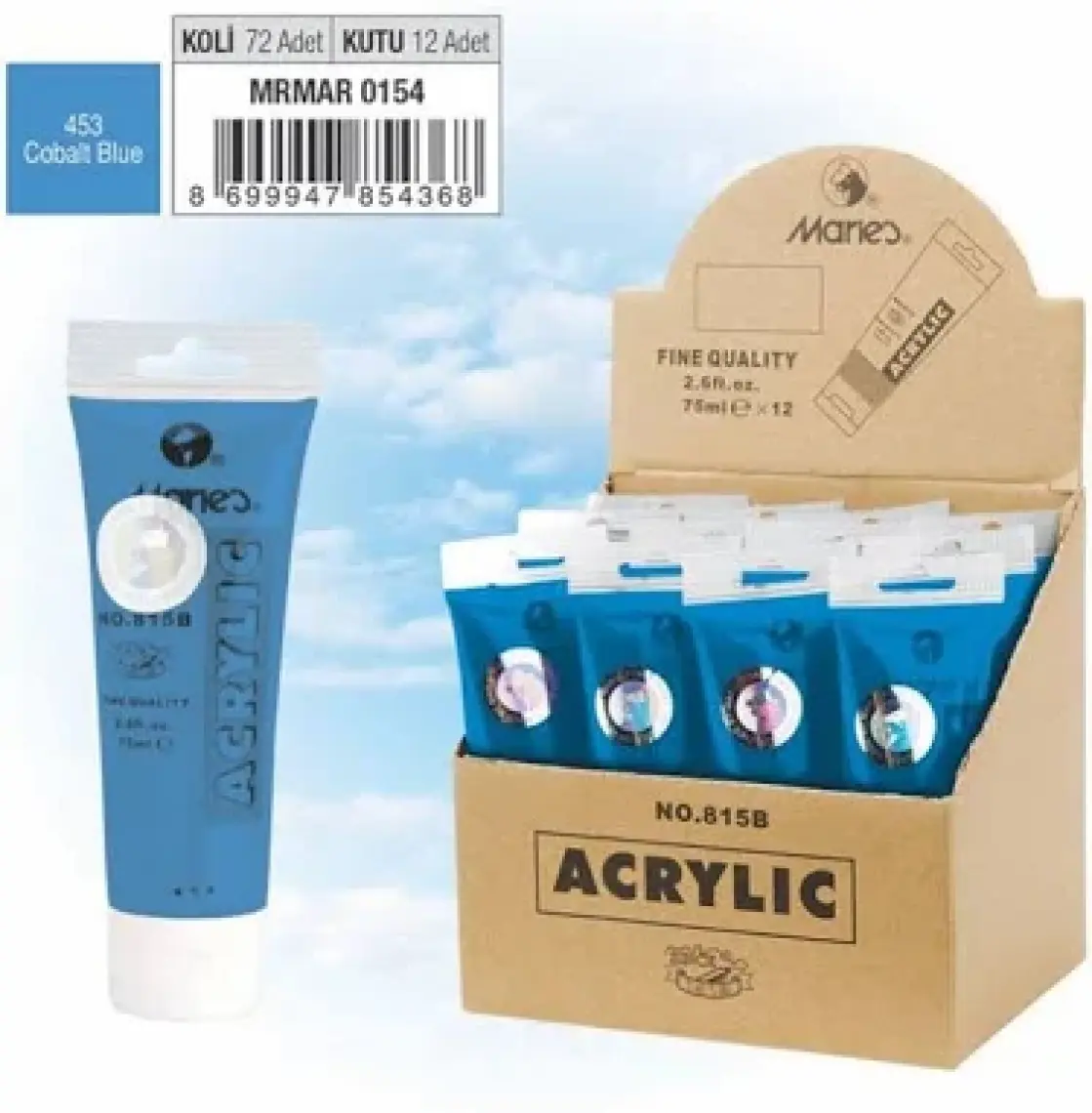 Maries 815-453 Akrilik Boya 75Ml Cobalt Blue