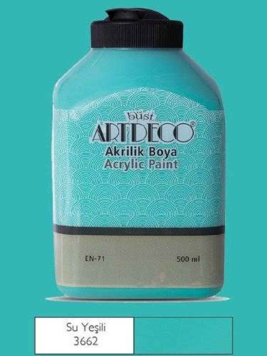 Artdeco Akrilik Ahşap Boyası 500 ml 3662 Su Yeşili