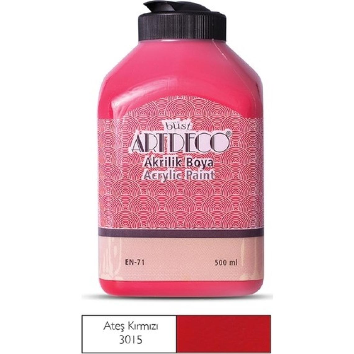 Artdeco Akrilik Ahşap Boyası 500 ml 3015 Ateş Kırmızı