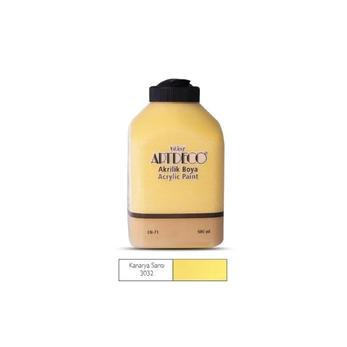 Artdeco Akrilik Ahşap Boyası 500 ml 3032 Kanarya Sarısı