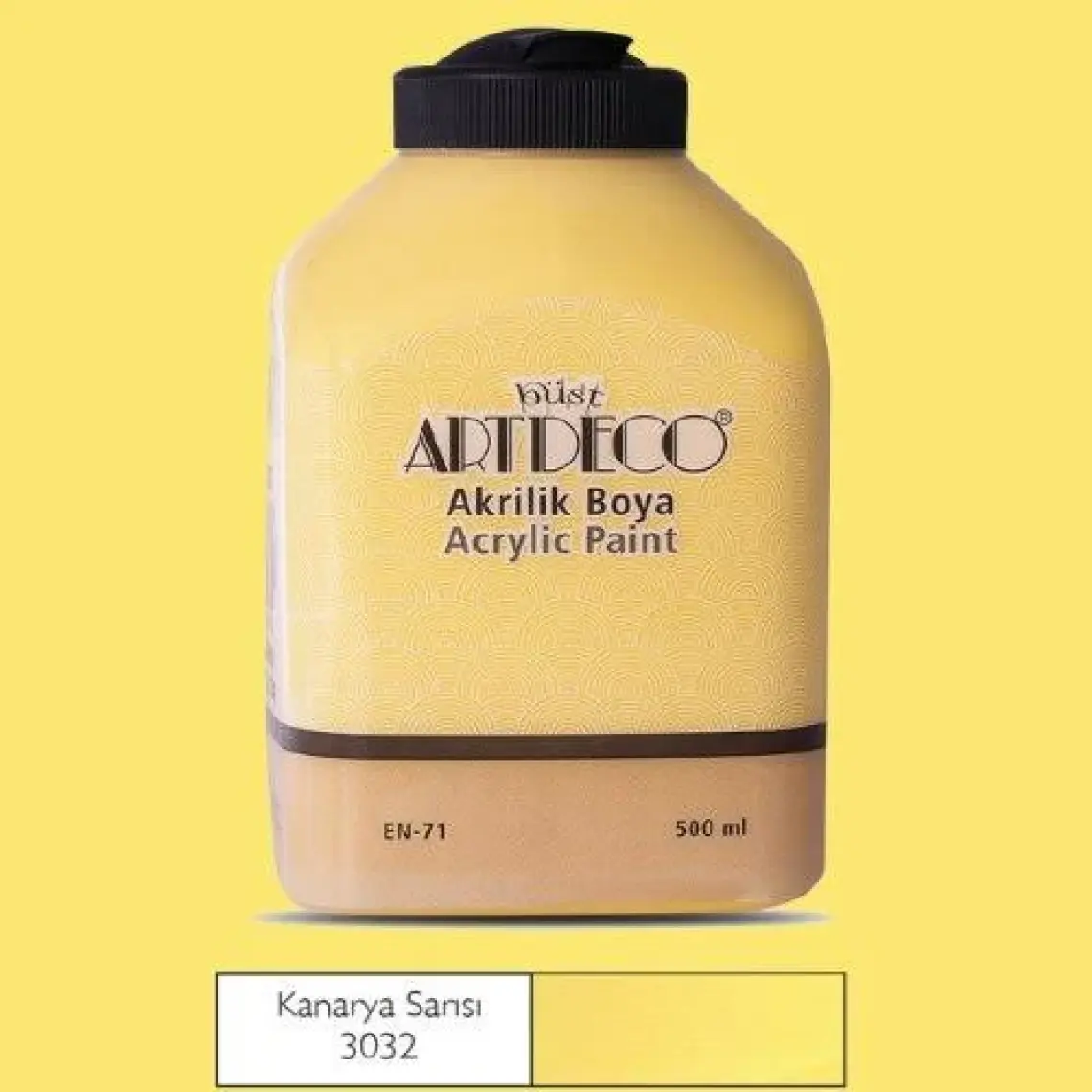 Artdeco Akrilik Ahşap Boyası 500 ml 3032 Kanarya Sarısı
