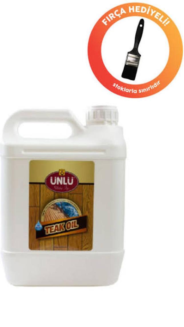 Ünlü Boya Protect Aqua Su Bazlı Teak Oıl (Tik Yağı) 5 L