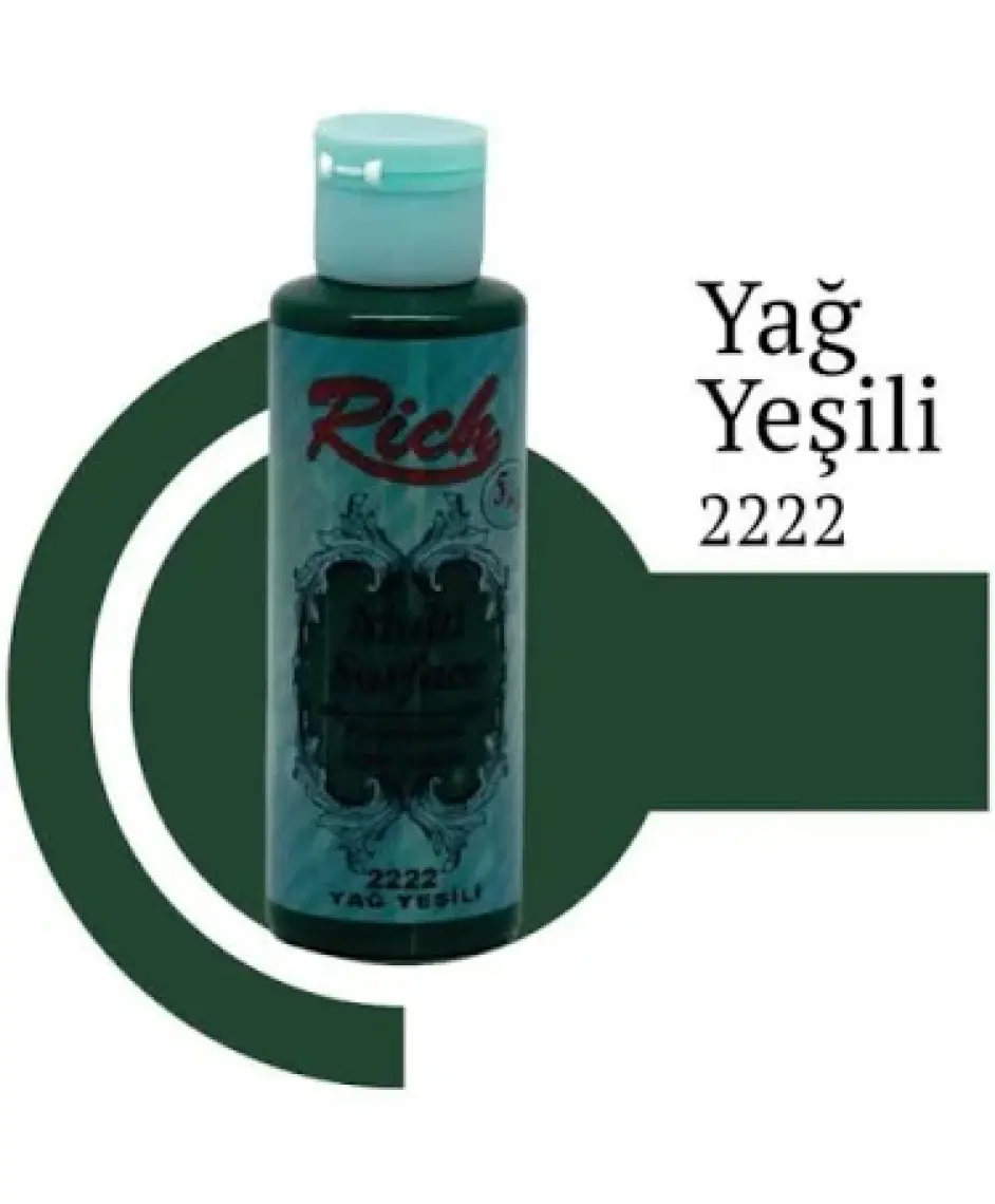 Avmdepo Rich Multi Surface 2222 Yağ Yeşili Akrilik Boya 120 cc