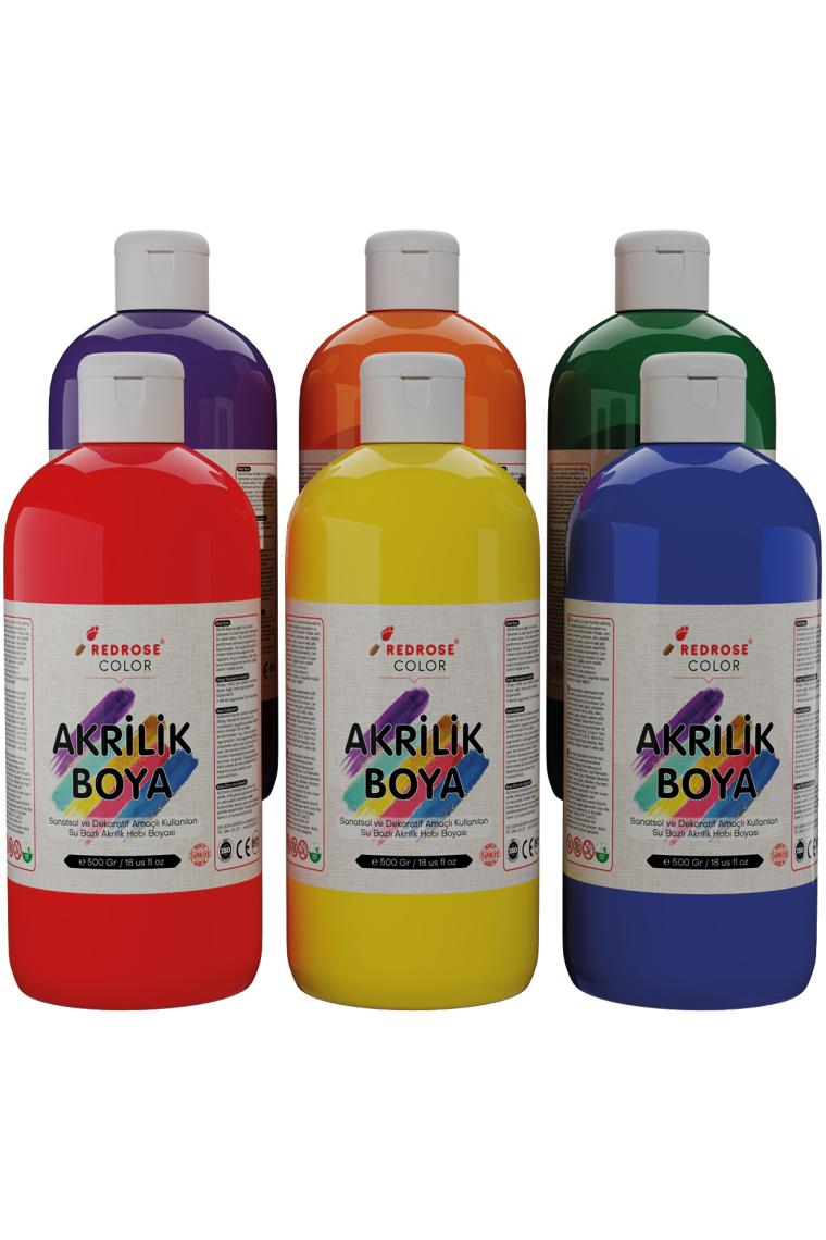 Red Rose Beyaz Akrilik Boya 2'li Set 2X120 ml Dekoratif, Hobi Amaçlı, Sanatsal, Canlı Renkler