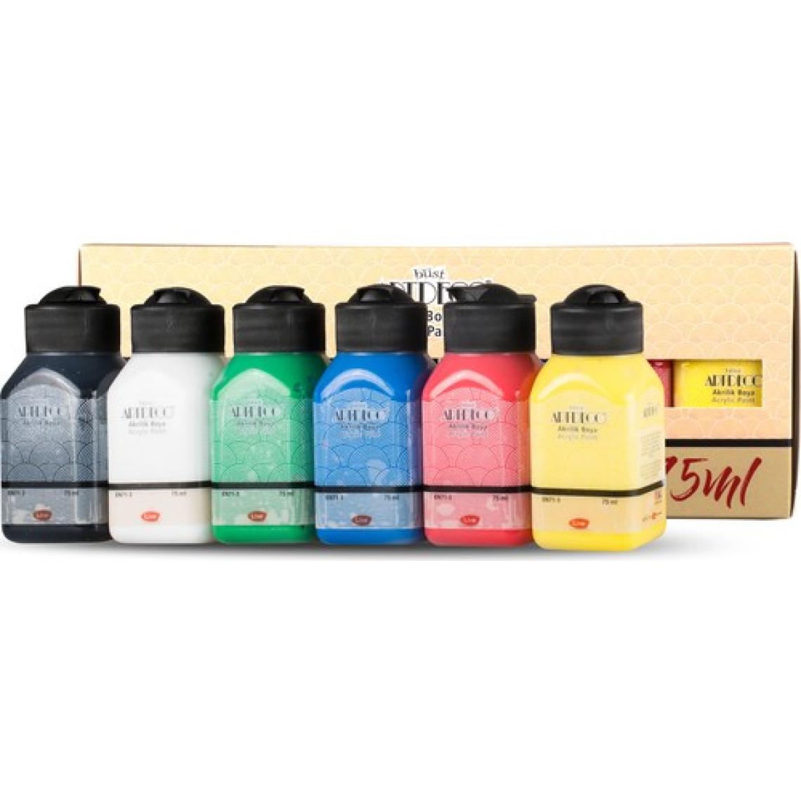 Artdeco Akrilik Boya Set Canlı Renkler 6 x 75ml 070I