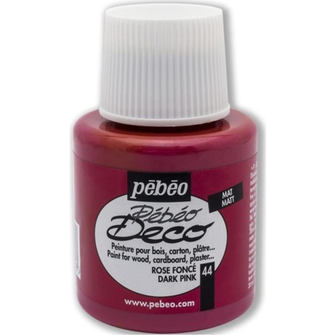 Pebeo Deco Mat Ahşap Boyası Şişe 110 ml Koyu Pembe