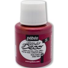Pebeo Deco Mat Ahşap Boyası Şişe 110 ml Koyu Pembe