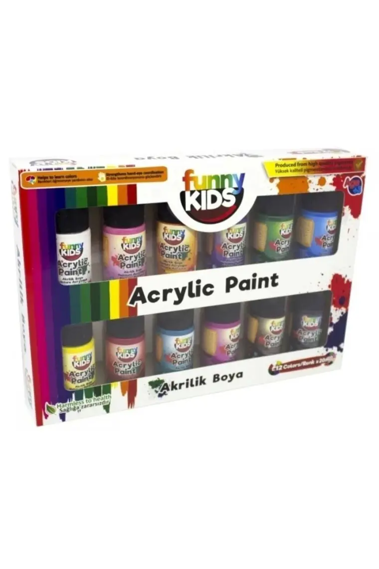 Funny Kids Akrilik Boya 12'li Set 20 ml 1950