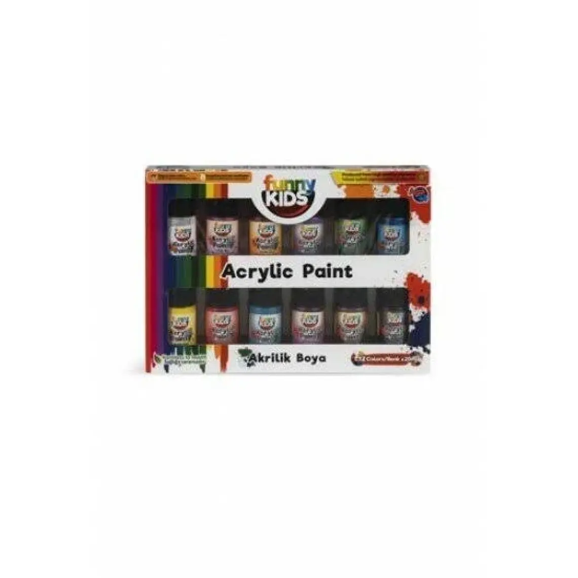 Funny Kids Akrilik Boya 12'li Set 20 ml 1950