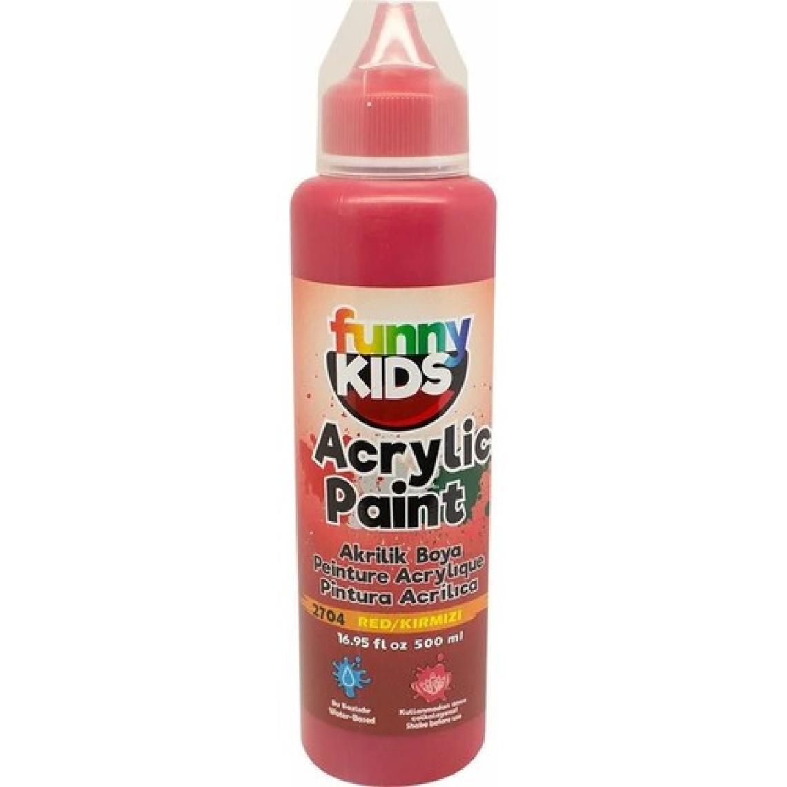 Funny Kids Akrilik Boya 500 ml - 2704 Kırmızı