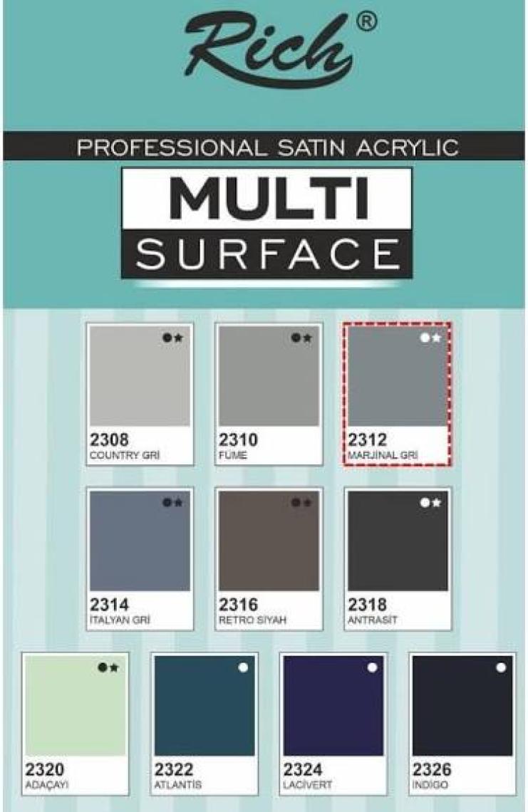 Irak Plastik Rich Multi Surface Marjinal Gri 120 cc