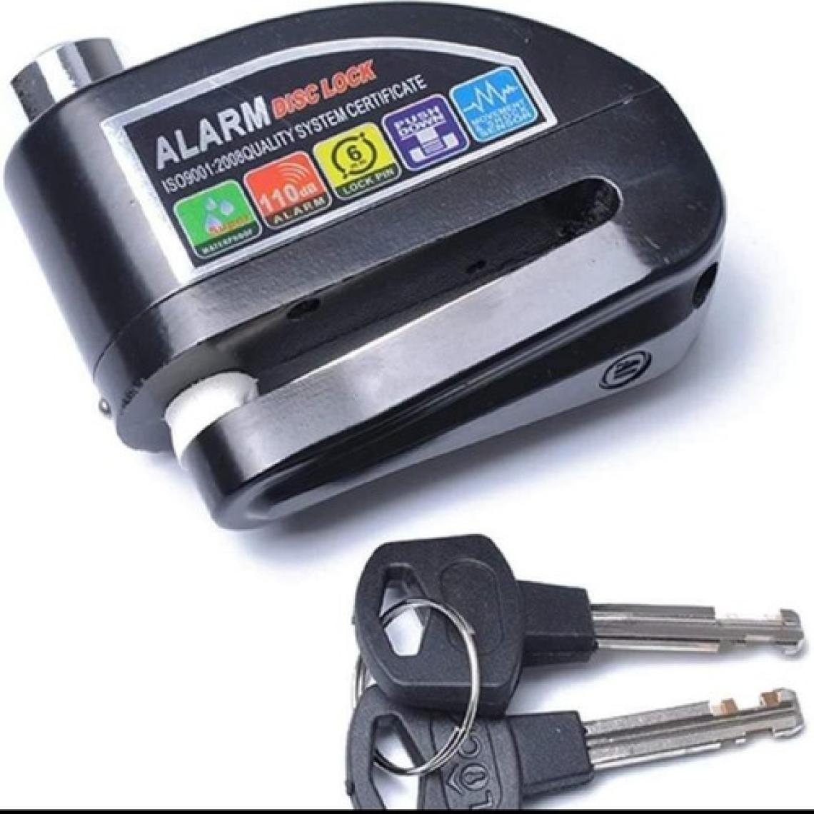 Locks Lock Alarmlı Motosiklet Çelik Gövdeli Disk Kilidi 110DSB 6mm