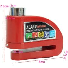 Locks Lock Alarmlı Motosiklet Çelik Gövdeli Disk Kilidi 110DSB 6mm