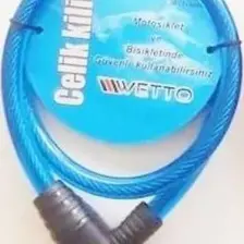 Wetto 12*80 cm 2 Anahtarlı Çelik Wetto Bisiklet Kilit