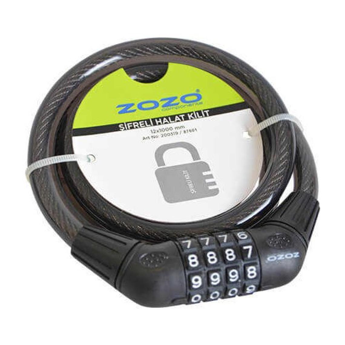 Zozo 12X100 4 Lü Şifreli Halat Kilit