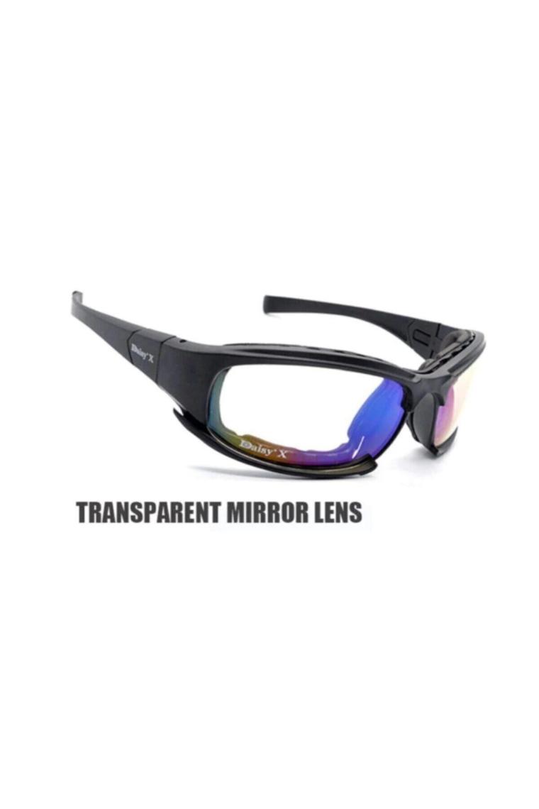 X7 Uv400 Polarize Değişebilir 4 Lensli Motorsiklet Gözlüğü