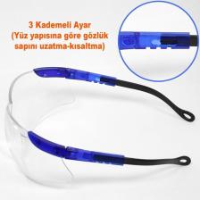 BADEM10 Bisiklet Gözlüğü Koruyucu Ayarlanabilir Saplı Bisikletçi Gözlük S800 Şeffaf