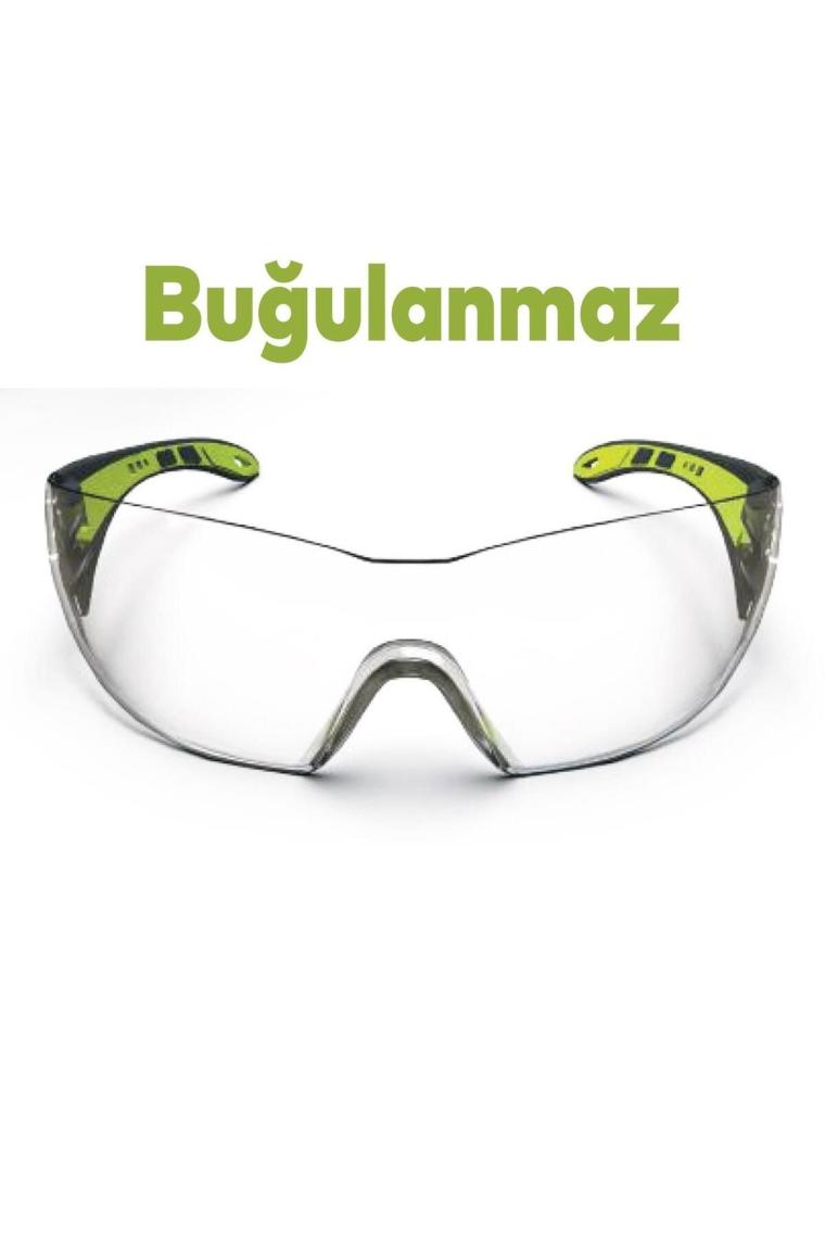 Bisiklet Koşu Motor Gözlüğü Uv Korumalı Sporcu Bisikletçi Buğulanmaz Gözlük Silikon Kulaklık Şeffaf
