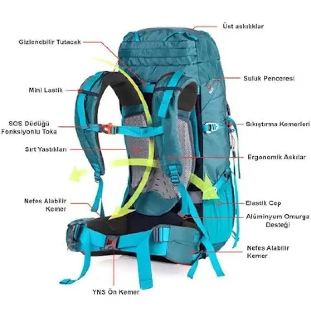 Naturehike 55+5 Lt Trekking Sırt Çantası