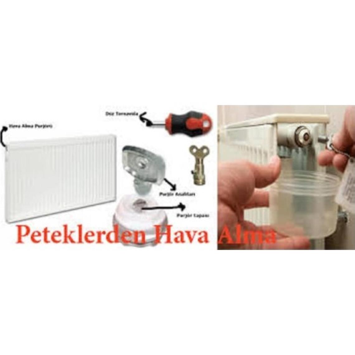 Yayke Radyatör Petek Havlupan Hava Alma Purjör Anahtarı 4 Adet