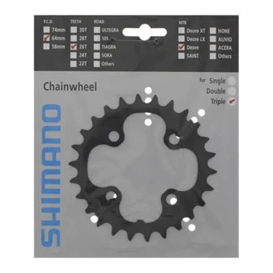 SHIMANO Deore FC-M590 / FC-M591  104MM Bcd 32T  Orta Yaprak Dişlisi