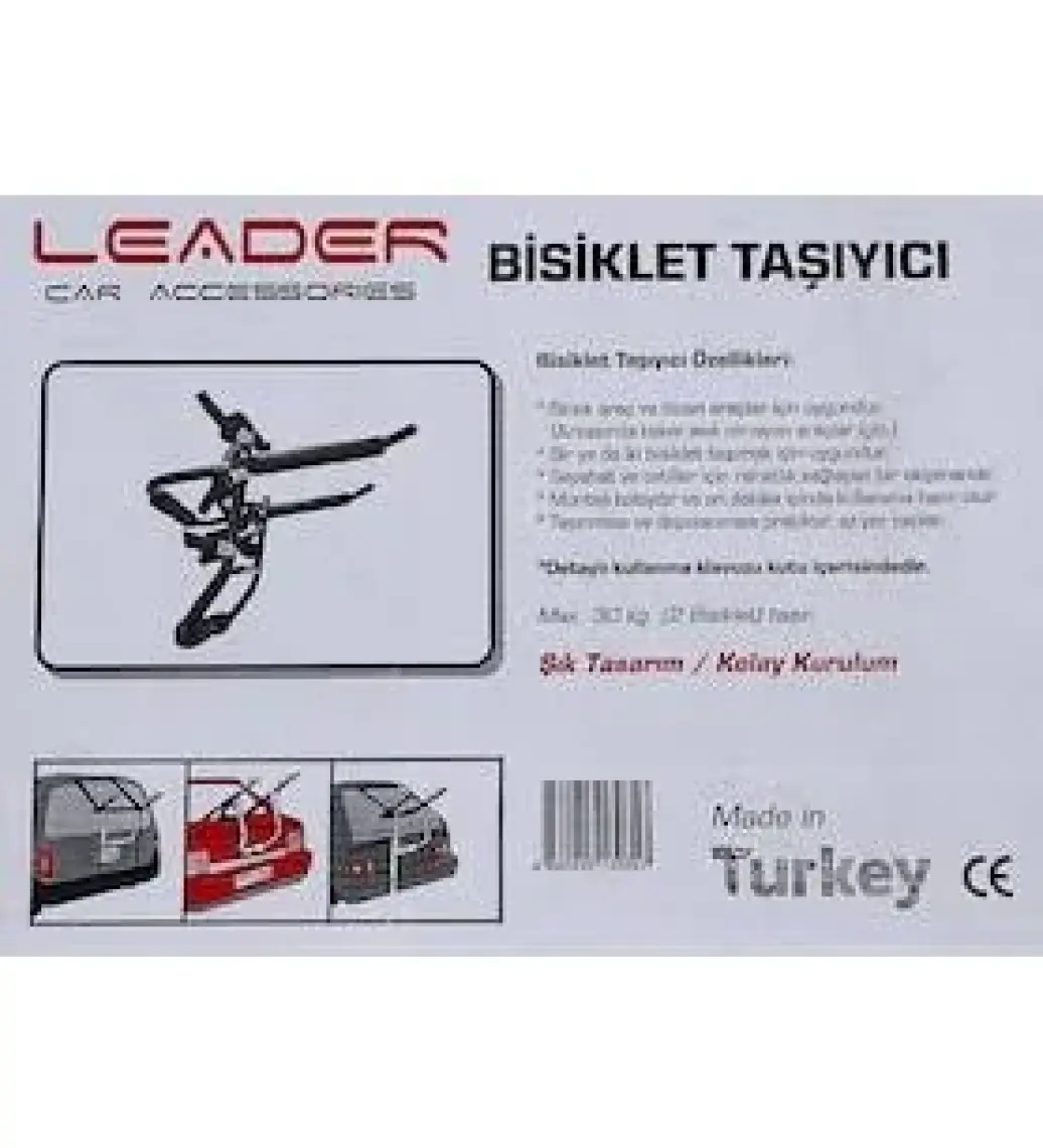 Leader Bisiklet Taşıyıcı Bisiklet Taşıma Aparatı 2 Bisiklet Için