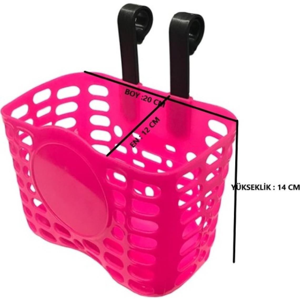 Hsgl Bisiklet Ön Sepet Plastik Askılı Model 16 - 20 Jant Pembe