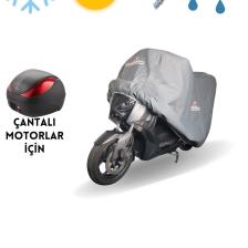 MaxDurable Kuba Brillant 50 Pro Arka Çantalı Motor Brandası Su Geçirmez Motosiklet Örtüsü