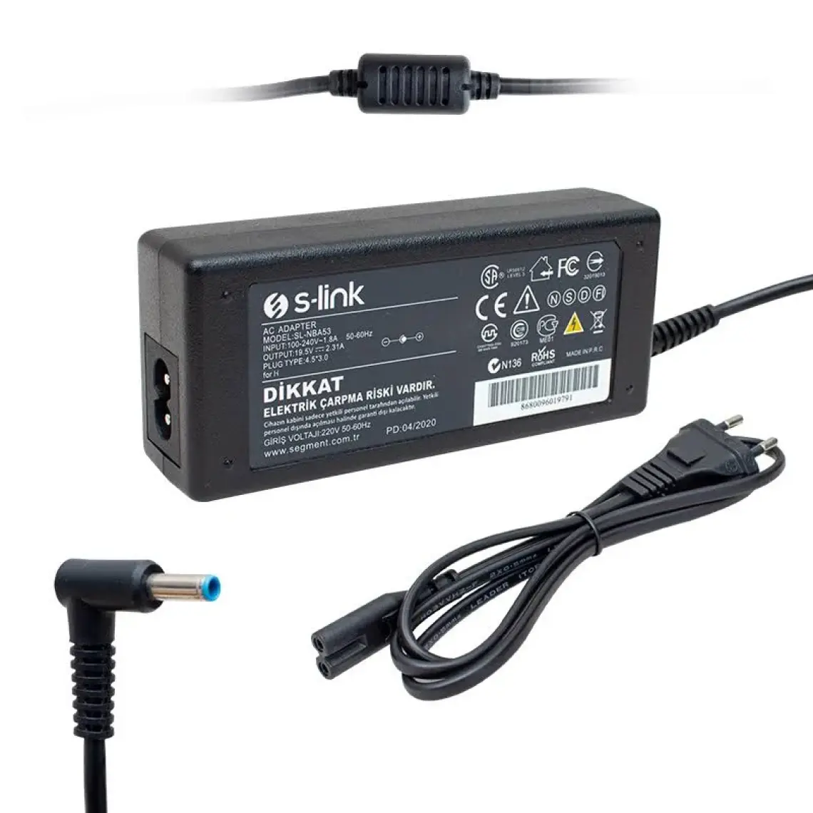 İnfostar SL-NBA53 19.5V 2.31A 4.5*3.0 Hp Notebook Standart Adaptör
