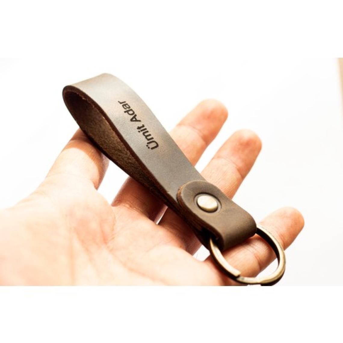 Hi Leather Hakiki Deri Anahtarlık Kişiye İsme Özel