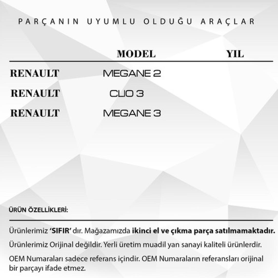 Alpha Auto Part Renault Megane 2, Clio 3 Için Anahtarsız Giriş Sensör Kapağı