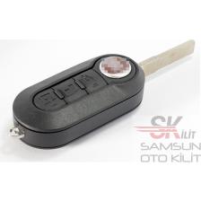 Kasey Fiat Doblo Ducato Punto Uyumlu Anahtar Kabı Kumanda Kabı Oto Anahtarlık Pil Yataklı Logolu