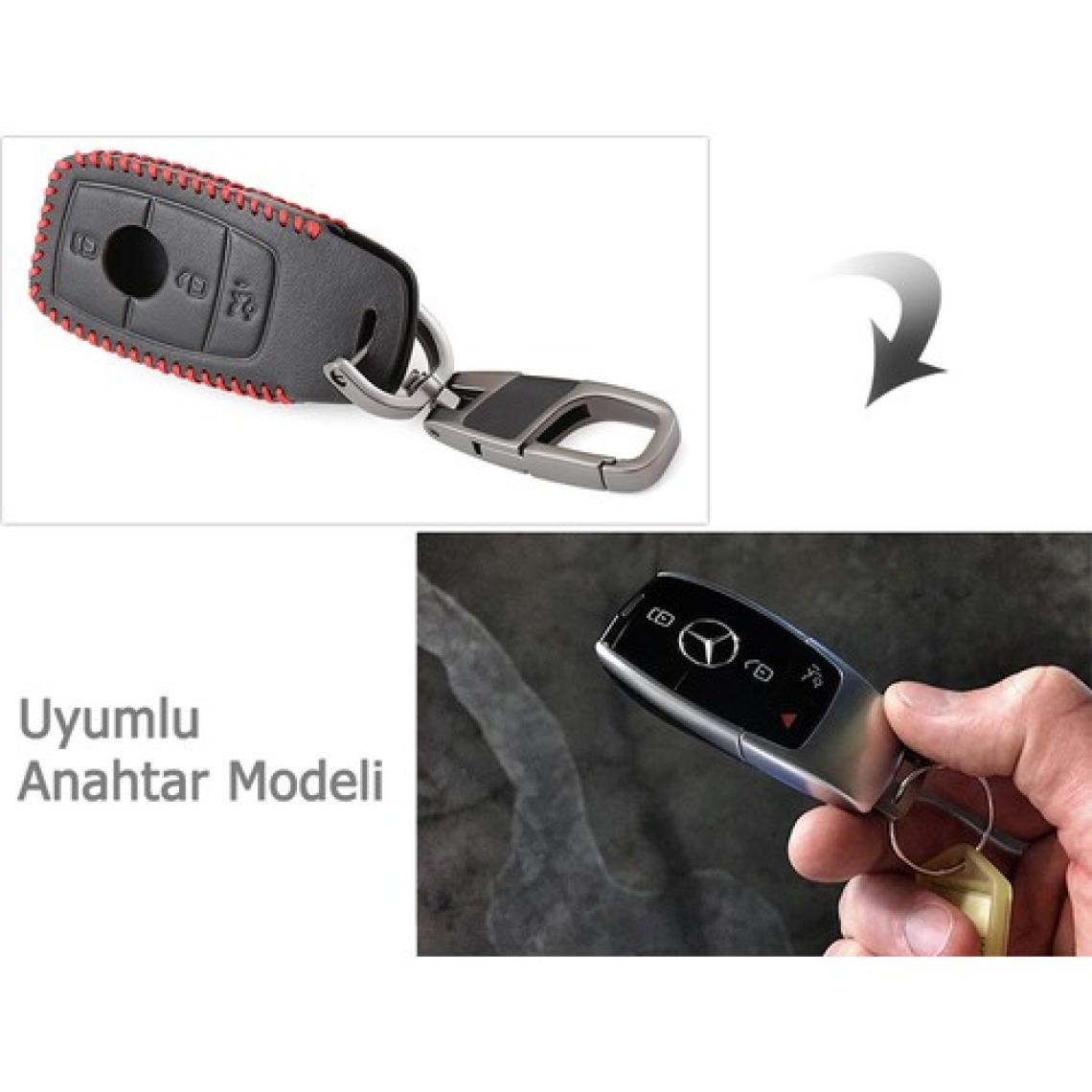 Alisveristime Mercedes E Class W213 Deri Anahtar Kılıfı (Lüx Model)