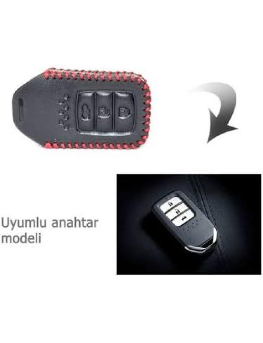 Alisveristime Deri Anahtar Kılıfı Honda Civic Fc5 Siyah