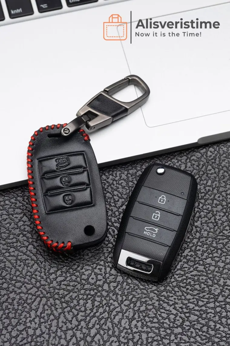 Kia Ceed, Cerato, Sorento, Sportage Deri Anahtar Kılıfı (Sustalı) Lüx Model