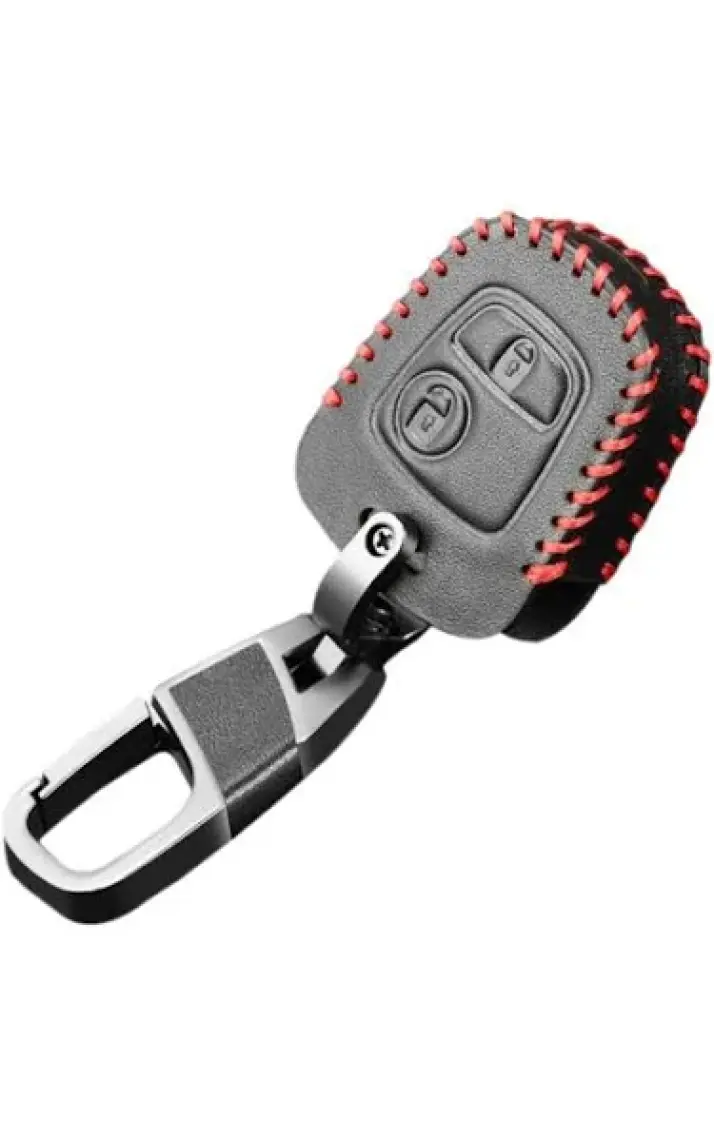 Alisveristime Peugeot 107 206 207 306 307 407 2 Tuşlu Deri Anahtar Kılıfı