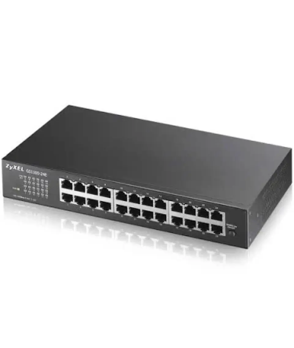 Zyxel GS1100-24E 24-Port 10/100/1000Mbps Tak-Kullan Port-Önceliklendirme Destekli Yönetilemeyen Gigabit Switch