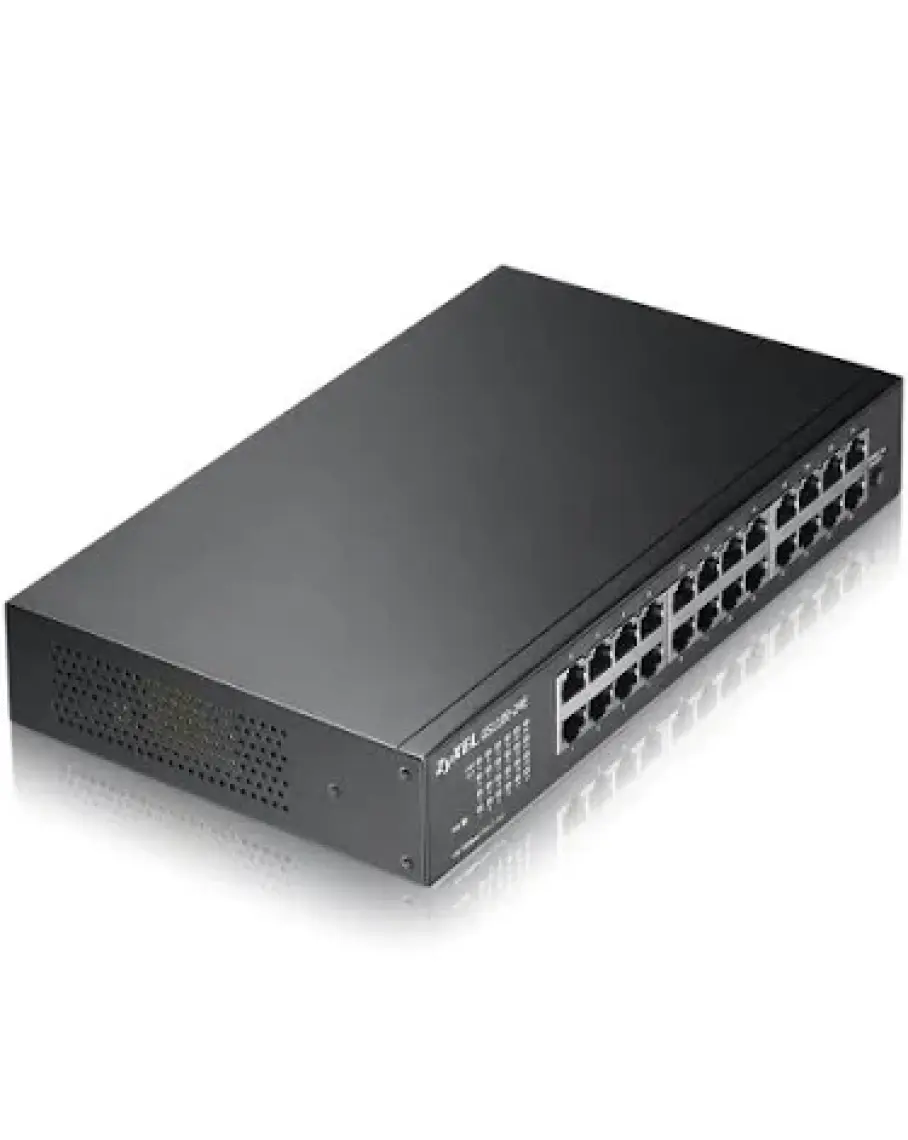 Zyxel GS1100-24E 24-Port 10/100/1000Mbps Tak-Kullan Port-Önceliklendirme Destekli Yönetilemeyen Gigabit Switch