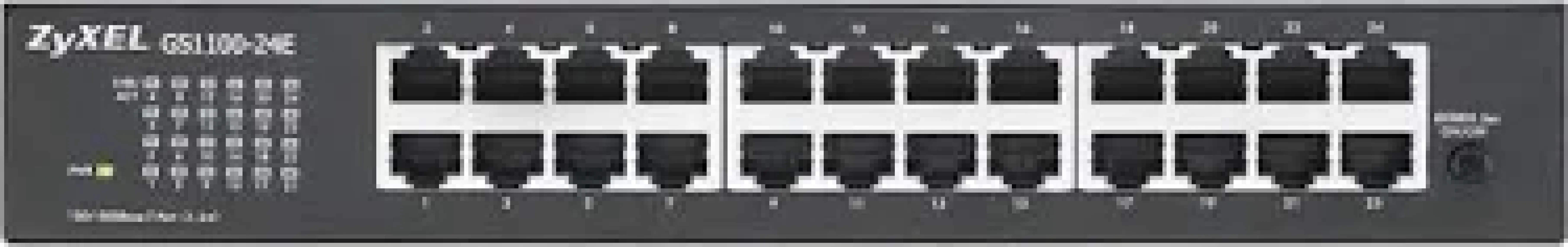 Zyxel GS1100-24E 24-Port 10/100/1000Mbps Tak-Kullan Port-Önceliklendirme Destekli Yönetilemeyen Gigabit Switch